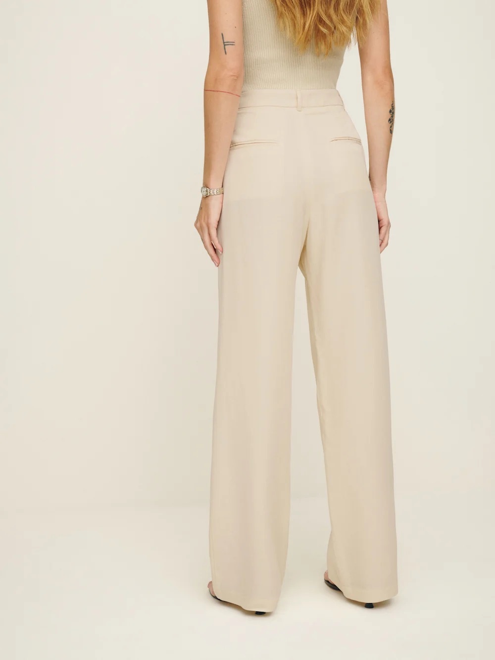 Reformation Mason Pant, size 2, oyster, like new - Picture 6 of 12